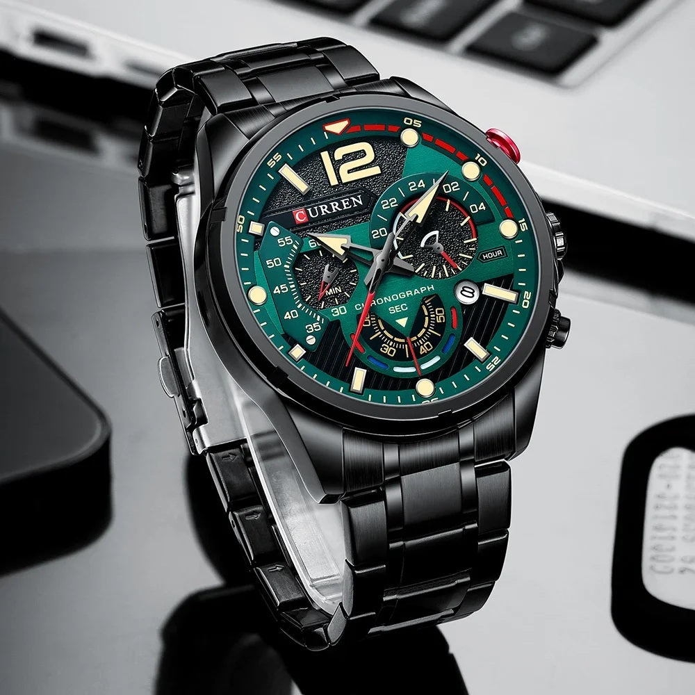 🕰️ Reloj Curren Vegas - A prueba de agua y pulsera en acero inoxidable 🕰️