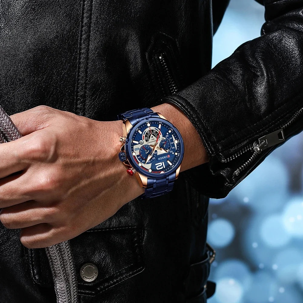 🕰️ Reloj Curren Vegas - A prueba de agua y pulsera en acero inoxidable 🕰️