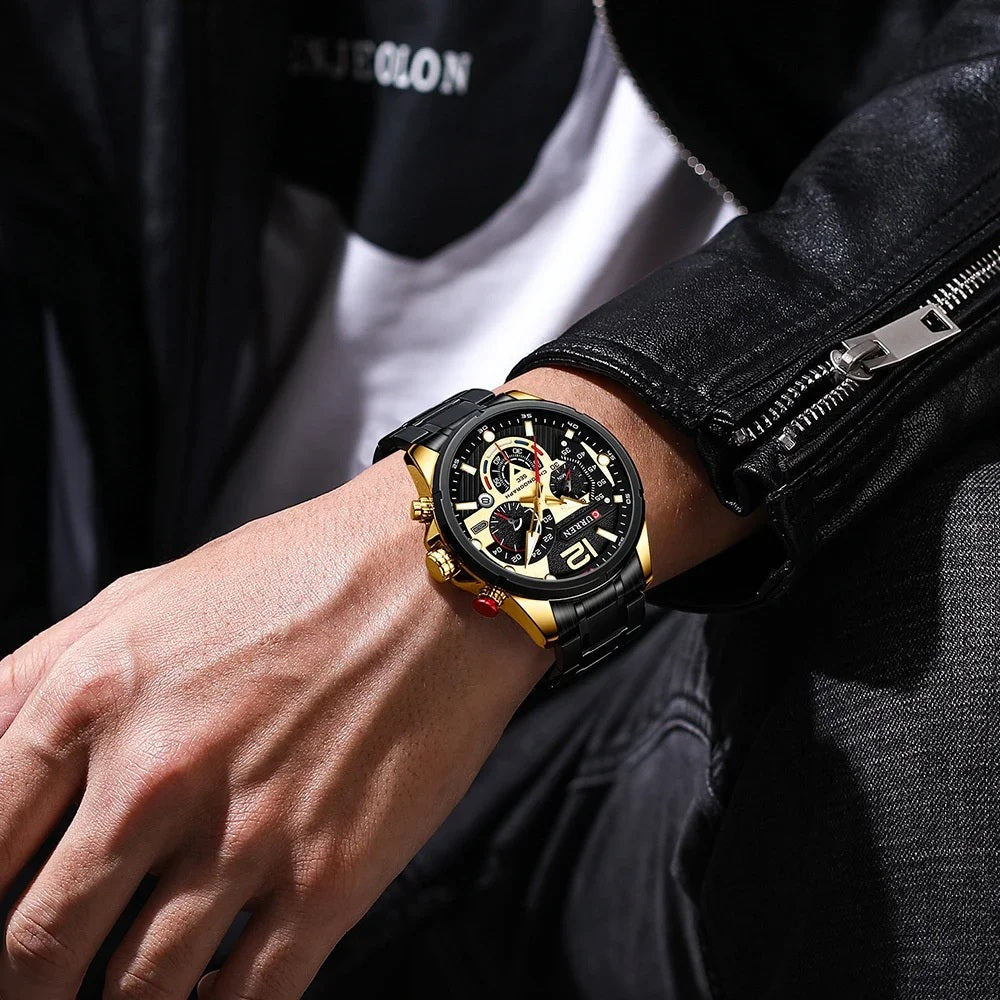 🕰️ Reloj Curren Vegas - A prueba de agua y pulsera en acero inoxidable 🕰️