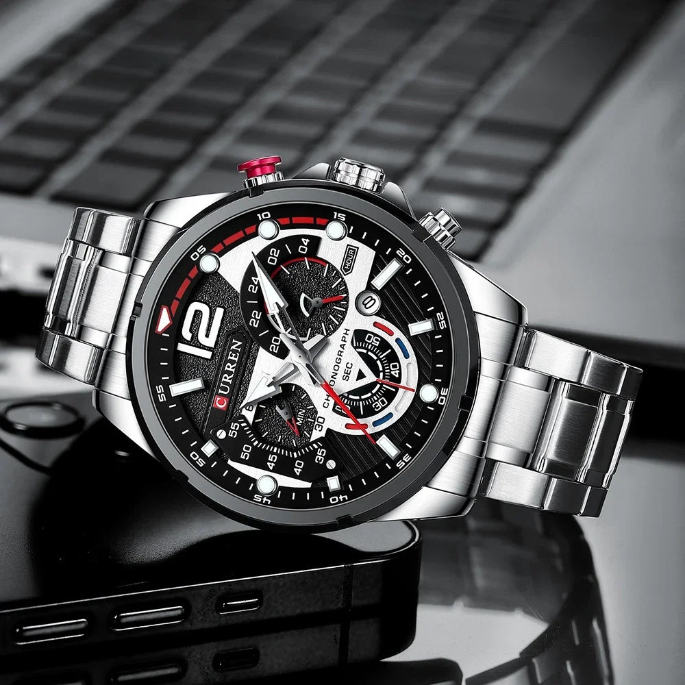 🕰️ Reloj Curren Vegas - A prueba de agua y pulsera en acero inoxidable 🕰️