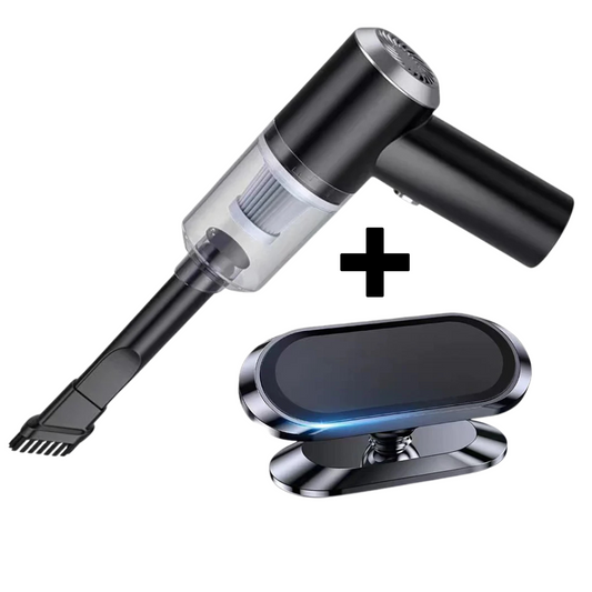 Mini Aspirador Portátil 3 En 1 TurboClean + Regalo Soporte Magnético para Teléfono 360°