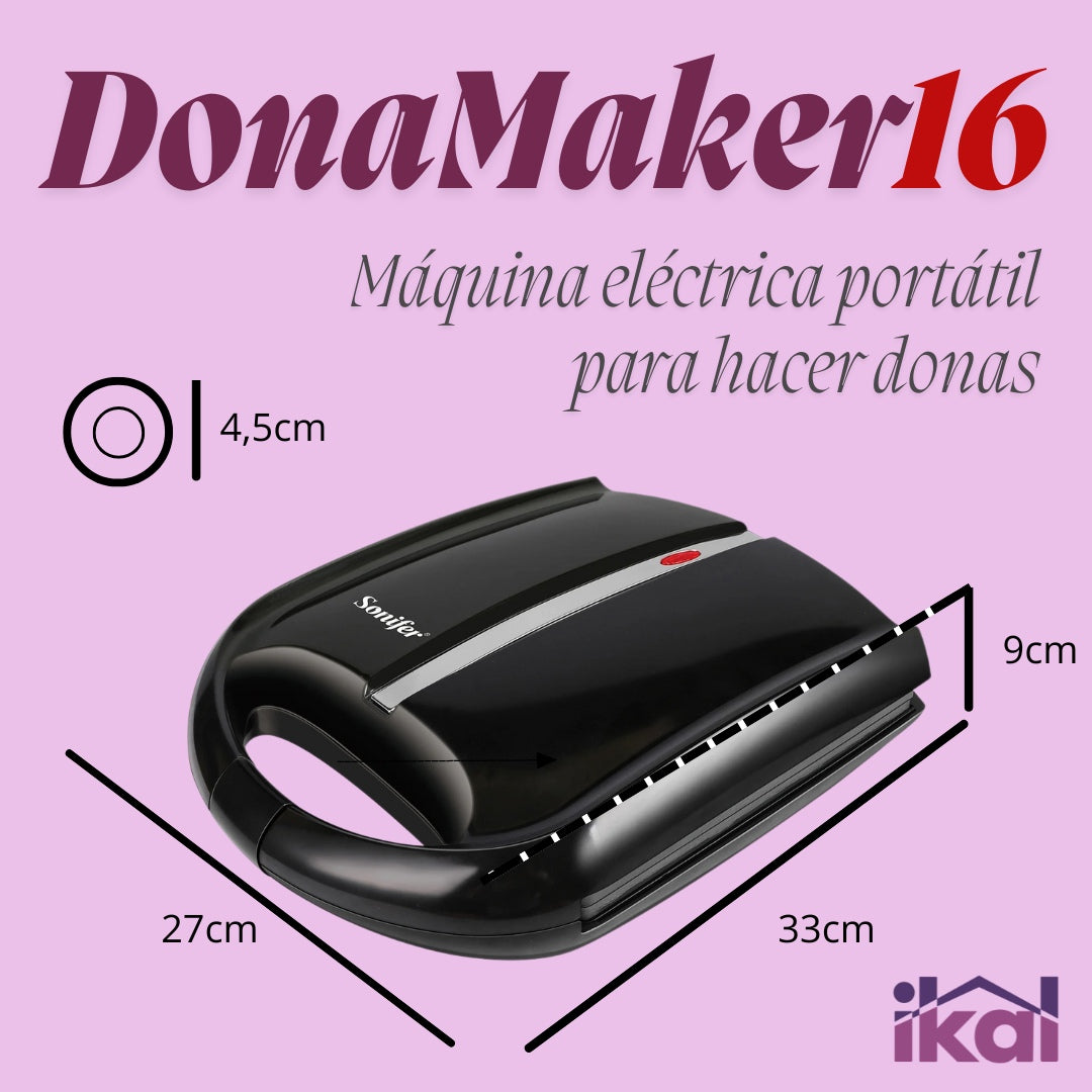 Máquina Eléctrica Portátil Para Hacer Donas - DonaMaker + Regalo E-book Donas