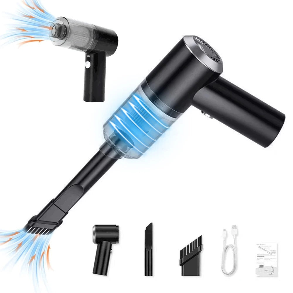 Mini Aspirador Portátil 3 En 1 TurboClean + Regalo Soporte Magnético para Teléfono 360°