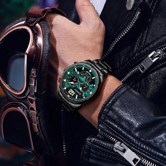 🕰️ Reloj Curren Vegas - A prueba de agua y pulsera en acero inoxidable 🕰️