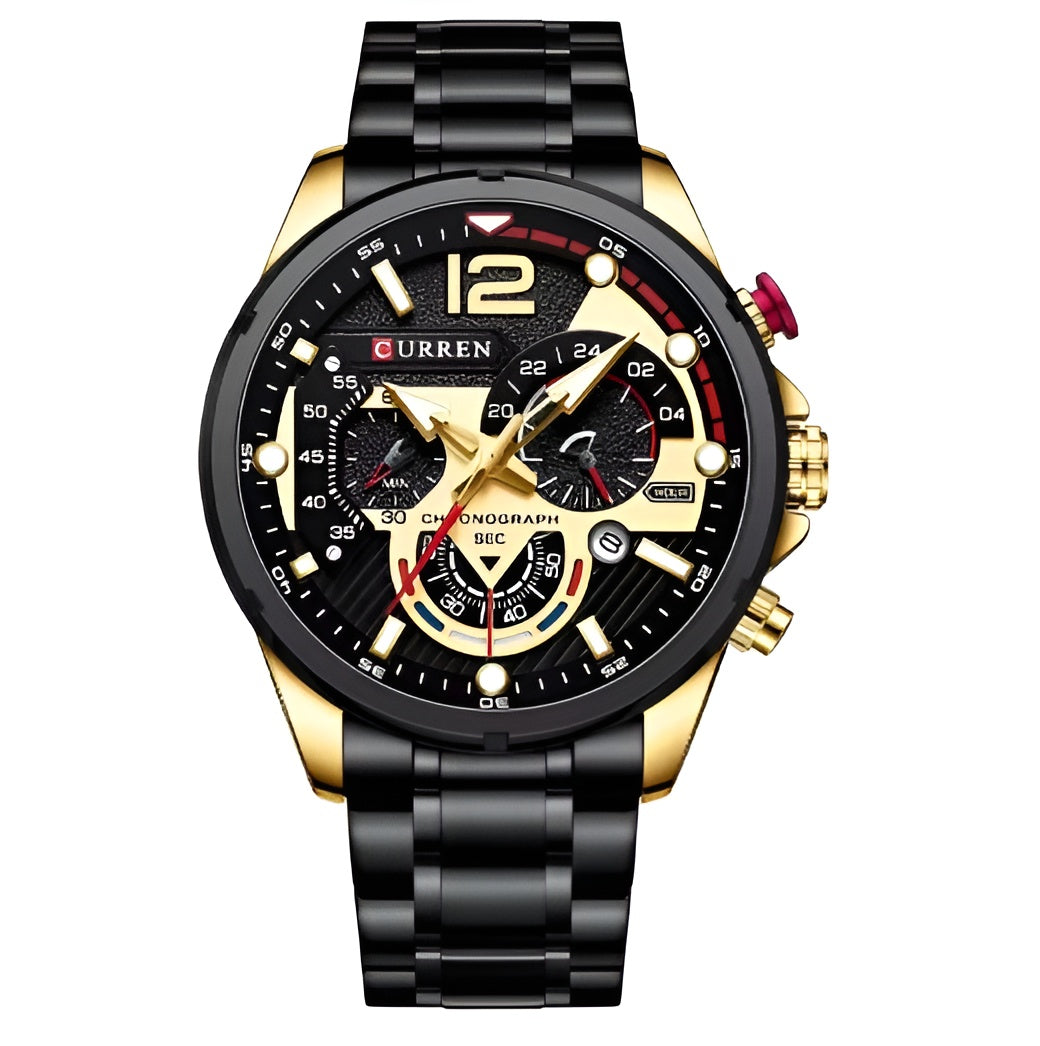 🕰️ Reloj Curren Vegas - A prueba de agua y pulsera en acero inoxidable 🕰️
