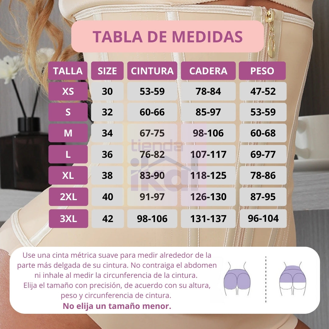 Cinturilla Modeladora Abdominal Powernet con 13 Varillas y Cremallera