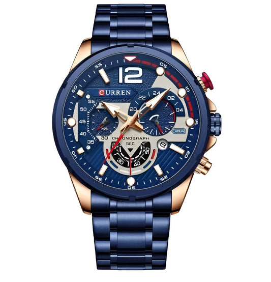 🕰️ Reloj Curren Vegas - A prueba de agua y pulsera en acero inoxidable 🕰️